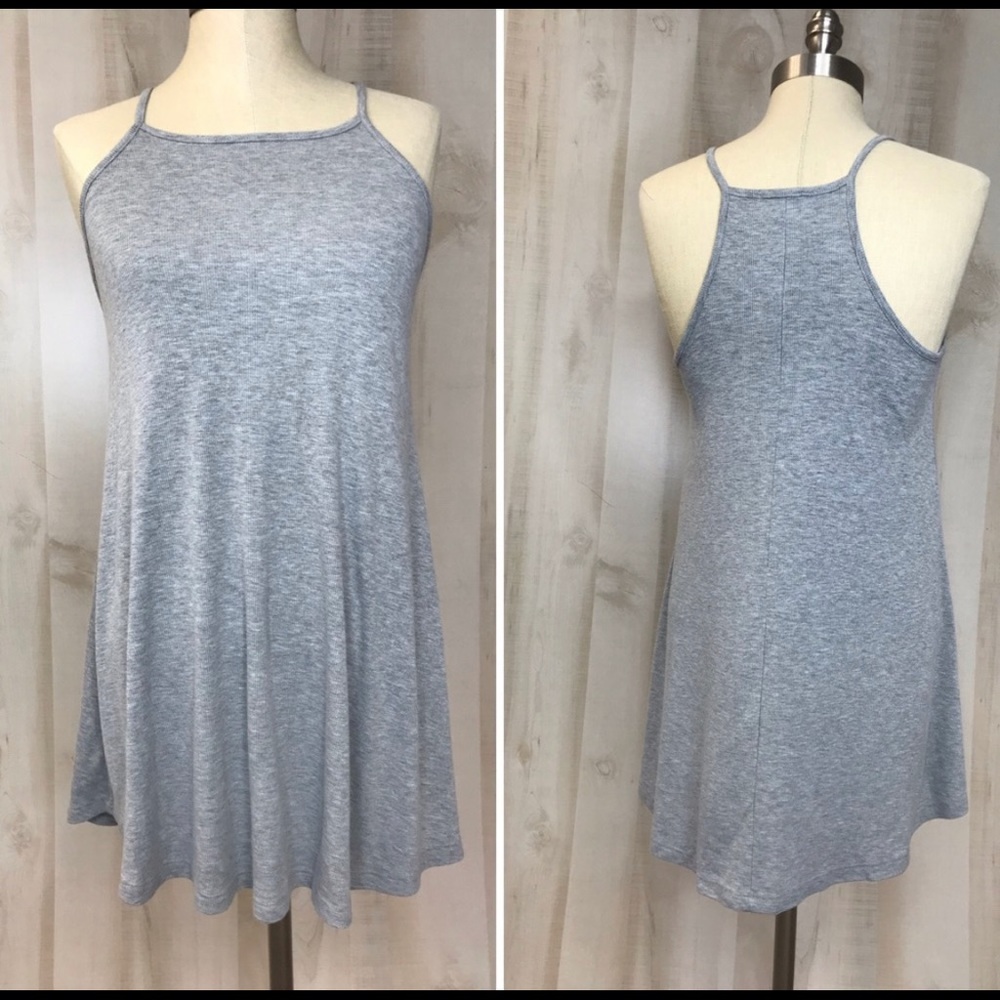 Audrey 3+1 tank tunic ribbed gray size medium